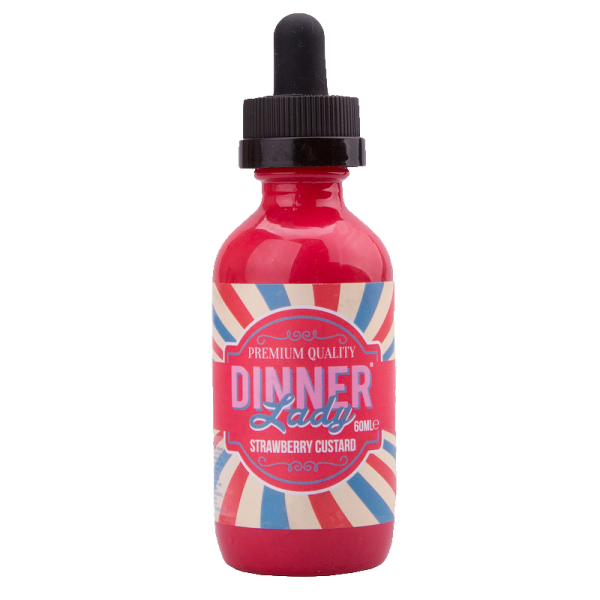 Купить Dinner Lady Strawberry Custard (Клубника, Карамель, Заварной крем), 60 мл, 0,3 %