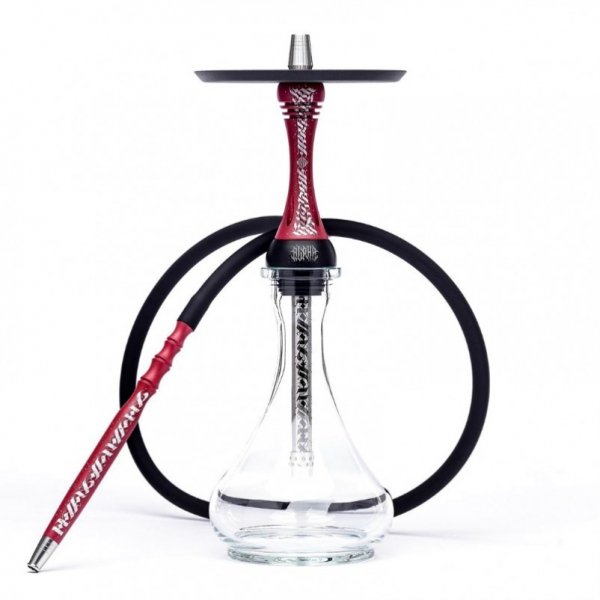 Купить Alpha Hookah - Model X SS Artist Red Matte (Шахта+Шланг+Мундштук+Блюдце)