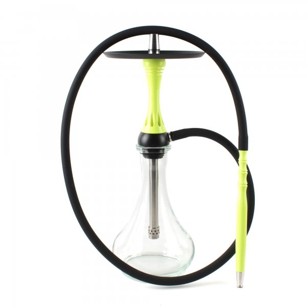Купить Alpha Hookah - Model X Yellow Fluor (Шахта+Шланг+Мундштук+Блюдце)