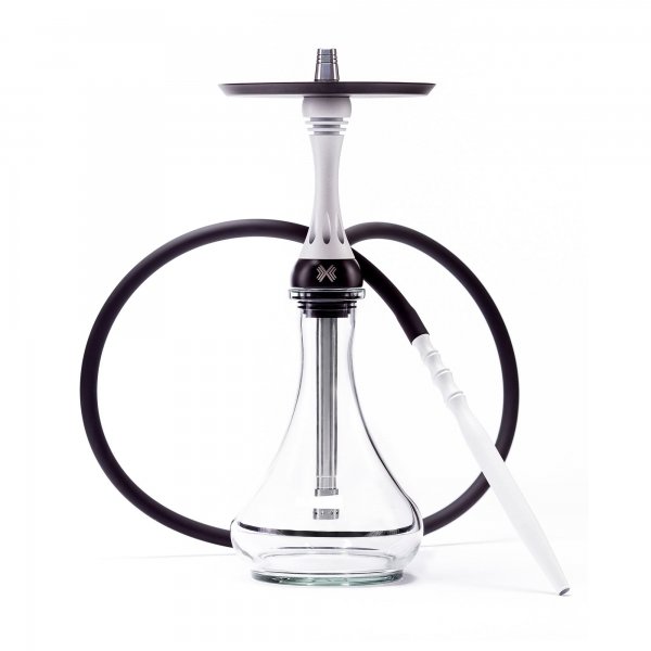 Купить Alpha Hookah  - Model X Snow White (Шахта+Шланг+Мундштук+Блюдце)