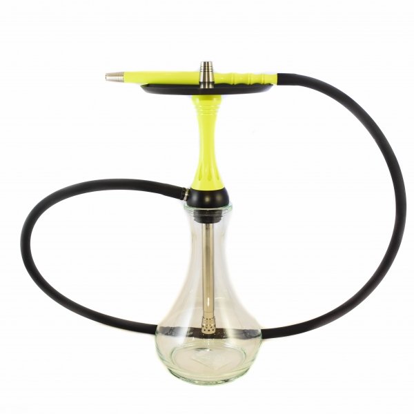 Купить Alpha Hookah - Model X Yellow Fluor (Шахта+Шланг+Мундштук+Блюдце)
