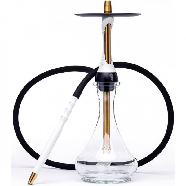 Купить Alpha Hookah - Model S Snow White (Шахта+Шланг+Мундштук+Блюдце)