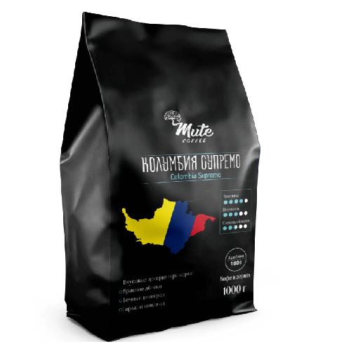 Купить Кофе в зернах Колумбия Супремо (Colombia Supremo), 1000 г.