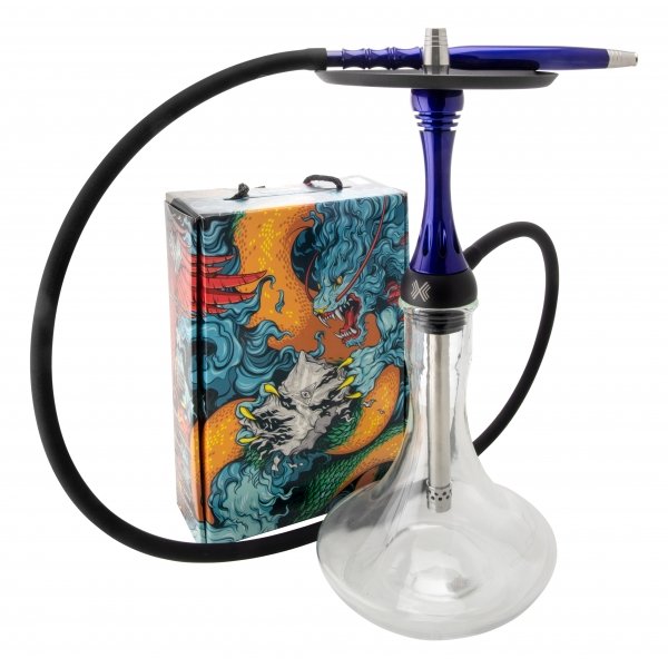 Купить Alpha Hookah - Model X Dark Blue (Шахта+Шланг+Мундштук+Блюдце)