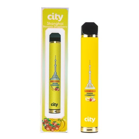 Купить City North - Shanghai Banana Strawberry (Шанхай Банан клубника), 500 затяжек, 20 мг (2%)