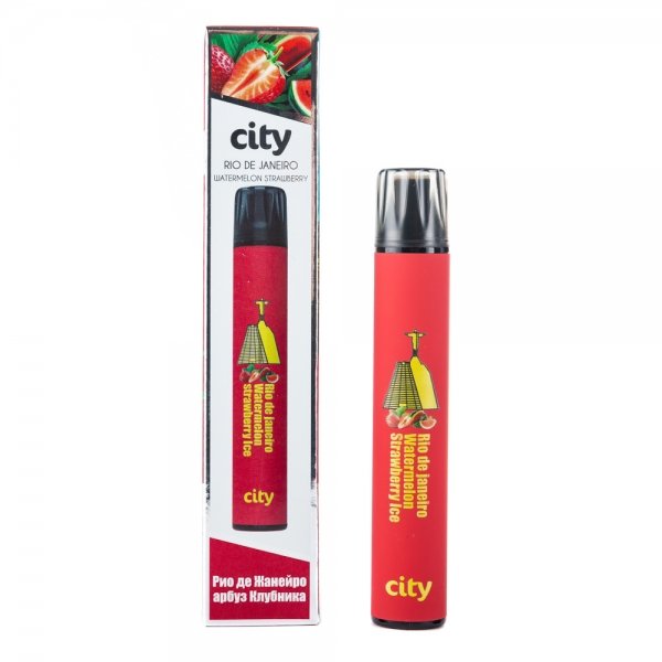 Купить City North - Rio de Janeiro Watermelon Strawberry Ice (Рио Арбуз Клубника), 500 затяжек, 20 мг (2%)