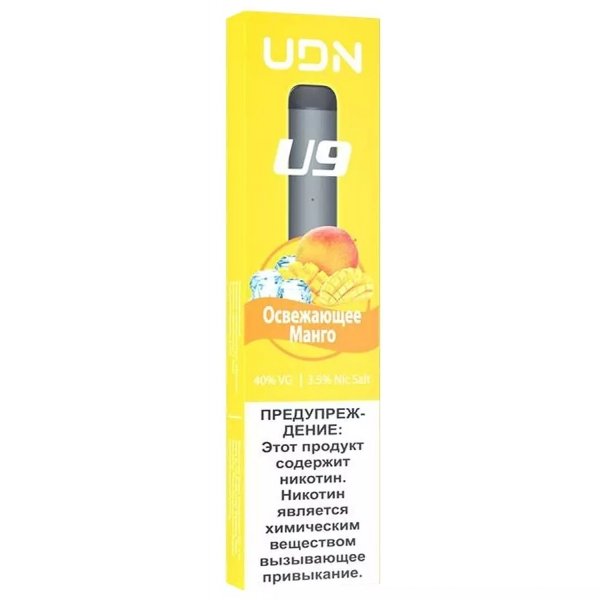 Купить UDN U9 - Манго, 300 затяжек, 20 мг (2%)
