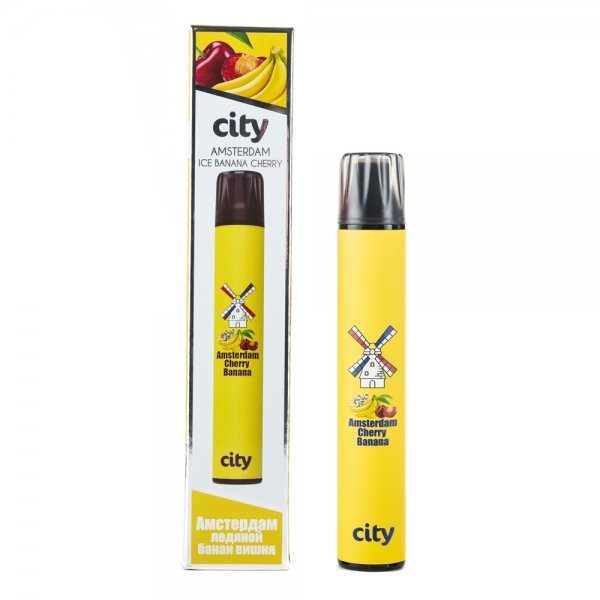 Купить City North - Amsterdam Ice Cherry Banana (Амстердам Банан вишня), 500 затяжек, 20 мг (2%)