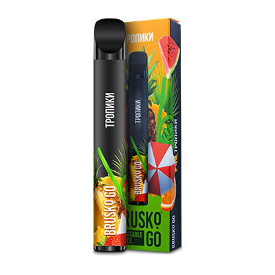 Купить Brusko Go - Тропики, 800 затяжек, 20 мг (2%)
