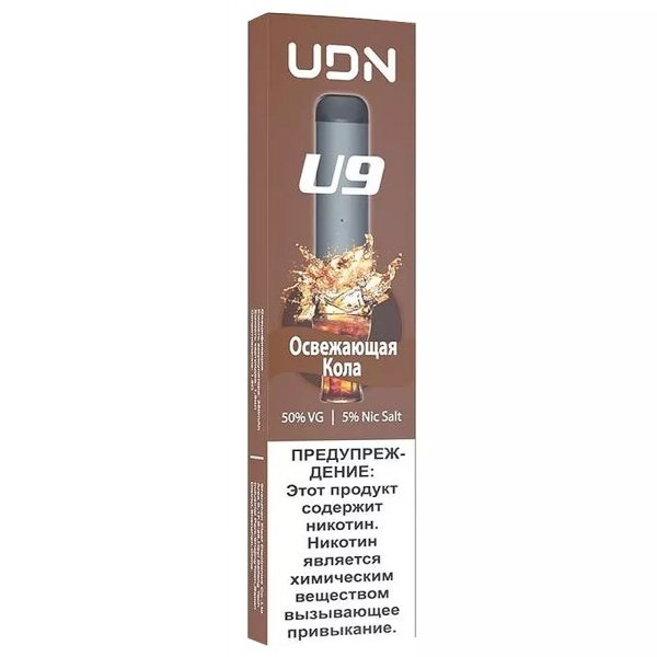 Купить UDN U9 - Освежающая кола, 300 затяжек, 20 мг (2%)