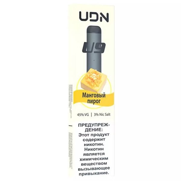 Купить UDN U9 - Манговый пирог, 300 затяжек, 20 мг (2%)
