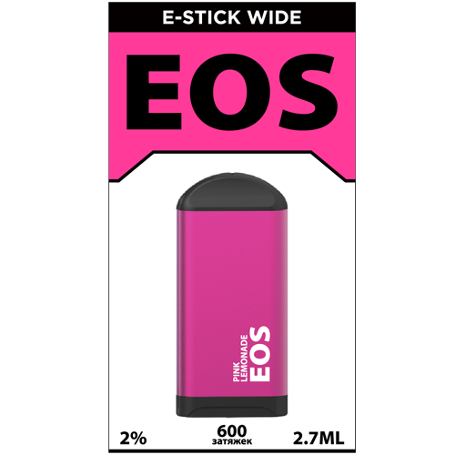 Купить EOS e-stick Wide - PINK LEMONADE, 600 затяжек, 20 мг (2%)