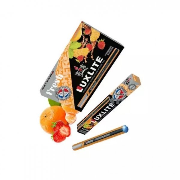 Купить Luxlite - Strawberry Mandarin (Клубника Мандарин), 650 затяжек, 18 мг (1,8%)