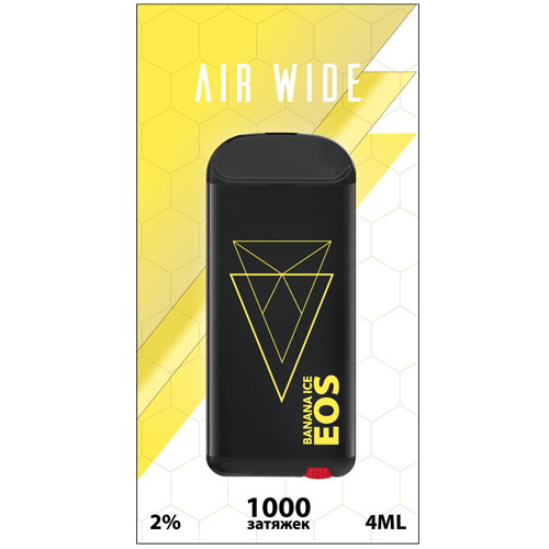 Купить EOS Air Wide - Banana ice, 1000 затяжек, 20 мг (2%)