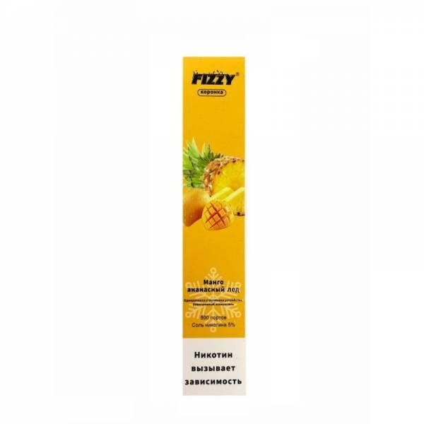Купить FIZZY Коронка - Манго и Ананасовый лед, 800 затяжек, 20 мг (2%)