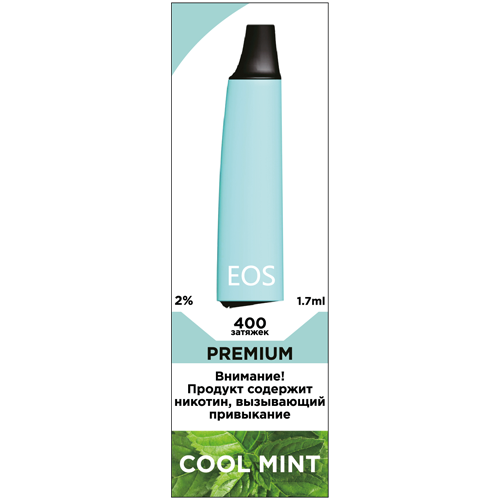 Купить EOS e-stick Premium - COOL MINT, 400 затяжек, 20 мг (2%)