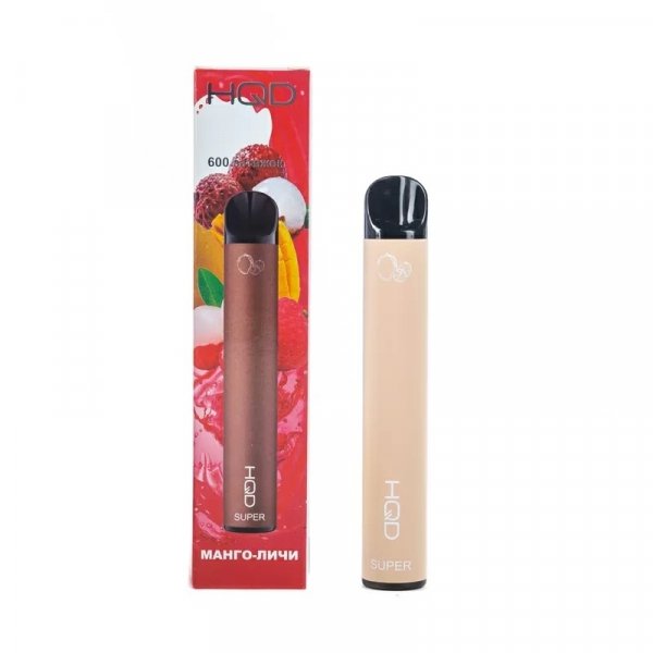 Купить HQD Super - Mango Lychee (Манго, Личи), 600 затяжек, 20 мг (2%)