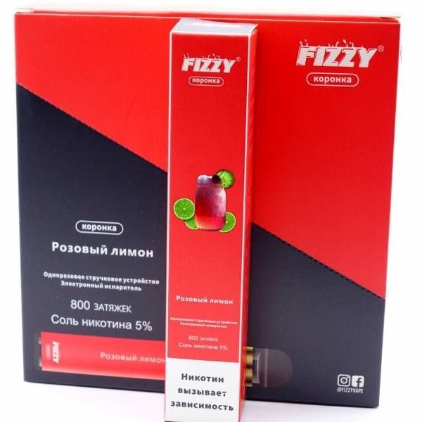 Купить FIZZY Коронка - Розовый Лимонад, 800 затяжек, 20 мг (2%)