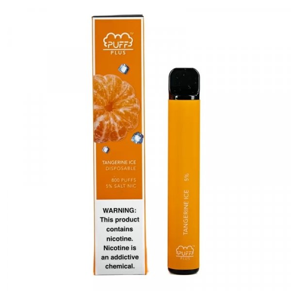 Купить Puff PLUS - Tangerine Ice (Мандарин Лёд), 800 затяжек, 20 мг (2%)