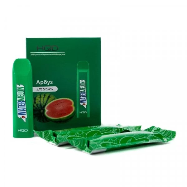 Купить HQD V2 - Watermelon (Арбуз), 300 затяжек, 20 мг (2%)