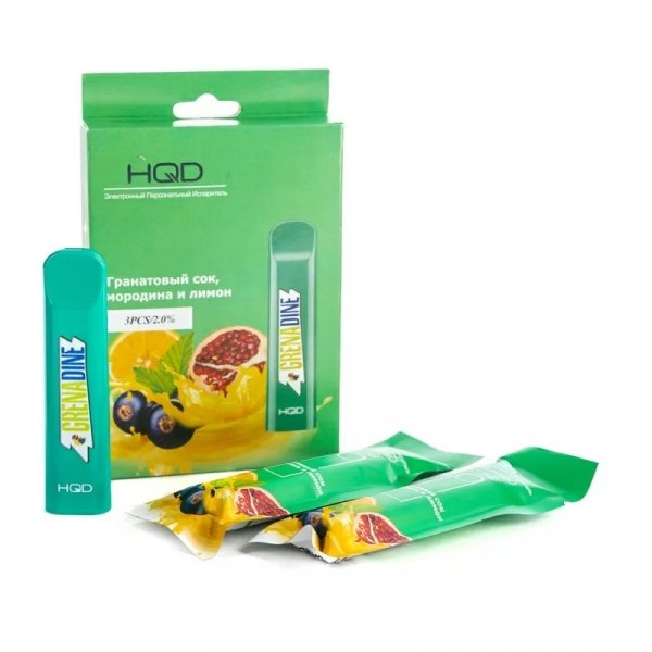 Купить HQD Cuvie - Grenadine (Гранатовый Сок со Смородиной и Лимоном), 300 затяжек, 20 мг (2%)