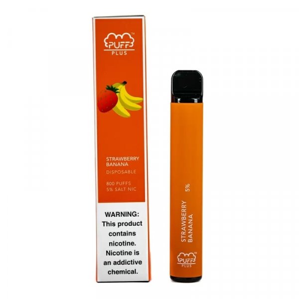 Купить Puff PLUS - Strawberry Banan (Клубника Банан), 800 затяжек, 20 мг (2%)