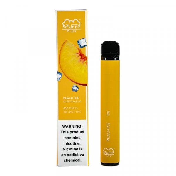 Купить Puff PLUS - Peach Ice (Персик Лёд), 800 затяжек, 20 мг (2%)