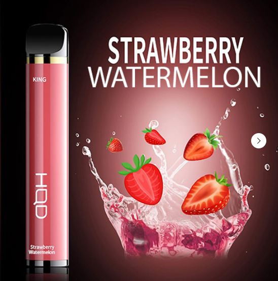 Купить HQD King ORIGINAL - Strawberry-Banana (Клубника-Банан), 2000 затяжек, 20 мг (2%)