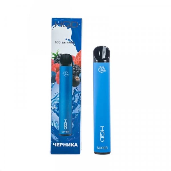 Купить HQD Super - Frozen Blueberry (Черника), 600 затяжек, 20 мг (2%)