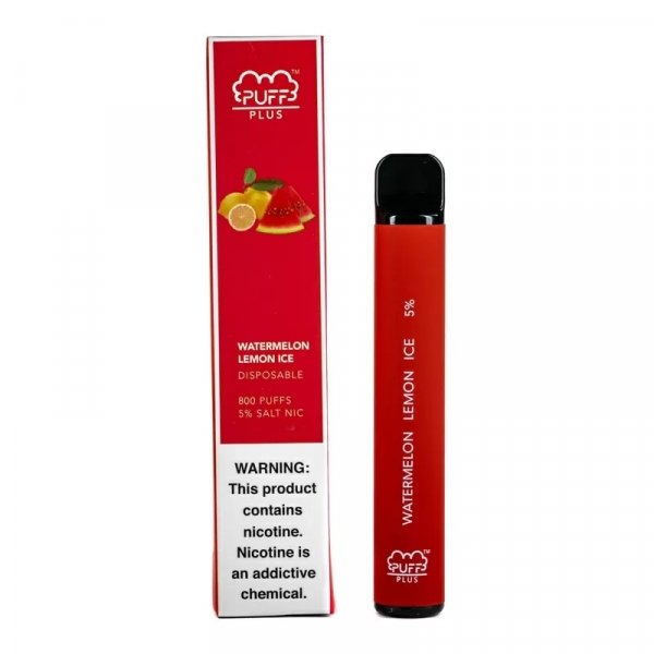 Купить Puff PLUS - Watermelon Lemon Ice (Арбуз Лимон Лёд), 800 затяжек, 20 мг (2%)