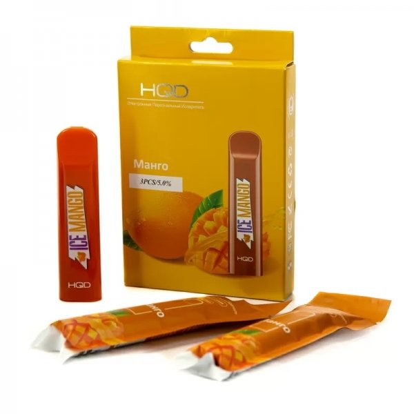 Купить HQD Cuvie - Mango (Манго), 300 затяжек, 20 мг (2%)
