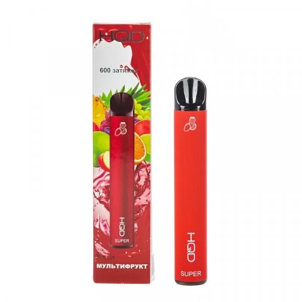 Купить HQD Super - Mix Fruit (Мультифруктовый Сок), 600 затяжек, 20 мг (2%)