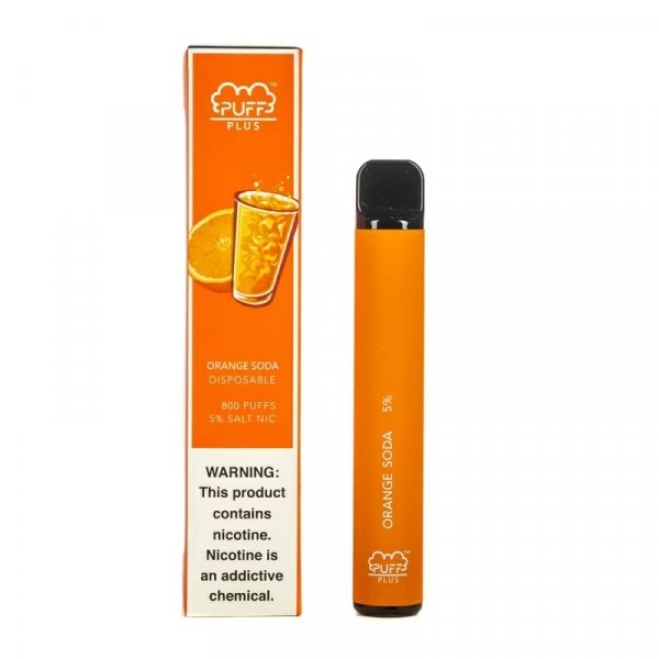 Купить Puff PLUS - Orange Soda (Апельсиновая Газировка), 800 затяжек, 20 мг (2%)