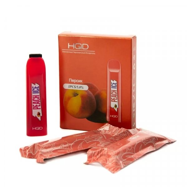 Купить HQD V2 - Peach (Персик), 300 затяжек, 20 мг (2%)