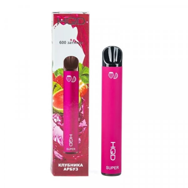 Купить HQD Super - Strawberry Watermelon (Клубника, Арбуз), 600 затяжек, 20 мг (2%)