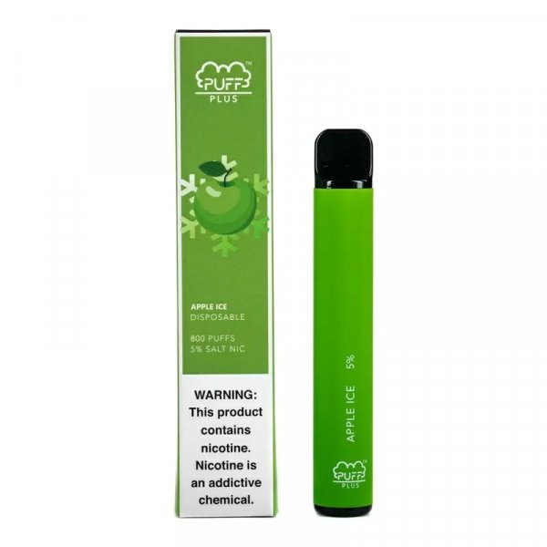 Купить Puff PLUS - Apple Ice (Яблоко Лёд), 800 затяжек, 20 мг (2%)