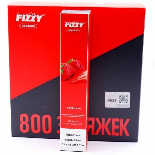 Купить FIZZY Коронка - Клубника, 800 затяжек, 20 мг (2%)