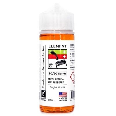 Купить Element Green Apple + Kiwi Redberry (Зеленое яблоко, киви, лесные ягоды), 120 мл, 0 %