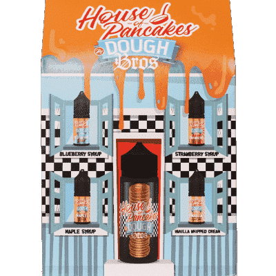 Купить House Of Pancakes Original Edition (Блины + Черничный сироп, Клубничный сироп, Сливки с ванилью, Кленовый сироп), набор 80мл + 4х10мл, 0 %