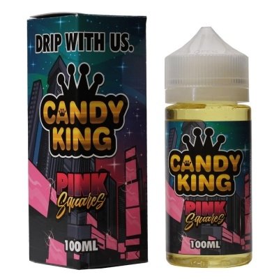 Купить Candy King Pink Squares (Клубнично-малиновая жвачка), 100 мл, 0 %