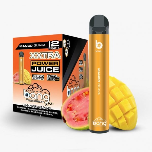 Купить Bang XXL - Mango Guava (Манго, Гуава), 2000 затяжек, 20 мг (2%)