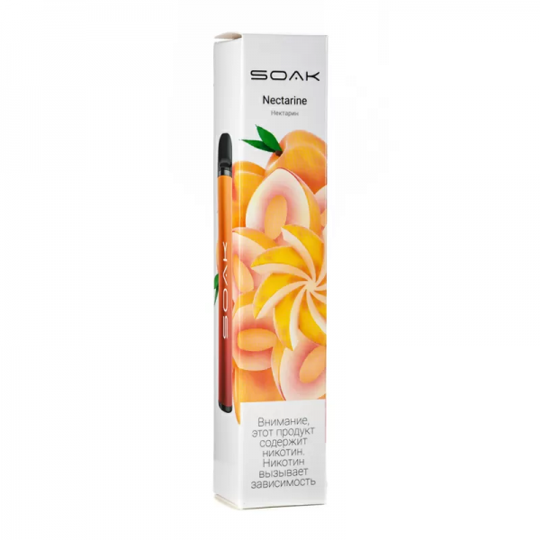 Купить Soak X - Nectarine, 1500 затяжек, 20 мг (2%)