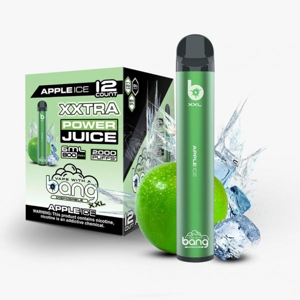 Купить Bang XXL - Apple Ice (Ледяное яблоко), 2000 затяжек, 20 мг (2%)