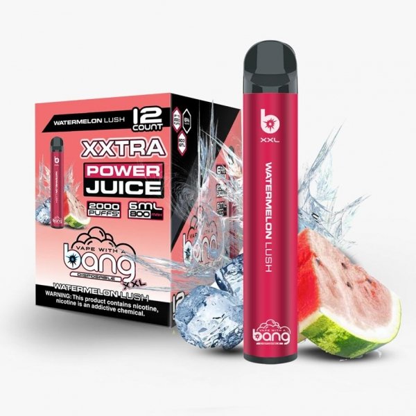 Купить Bang XXL - Watermelon Lush (Арбуз), 2000 затяжек, 20 мг (2%)