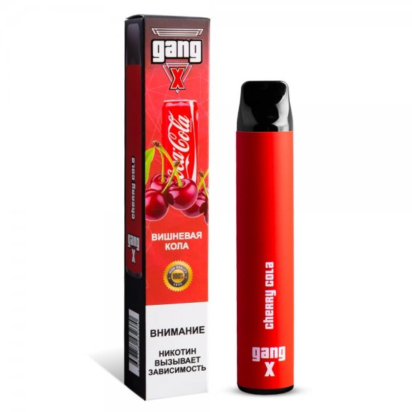 Купить Gang X - Вишневая кола, 1200 затяжек, 20 мг (2%)