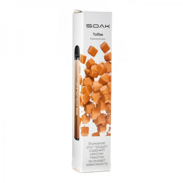 Купить Soak X - Toffee, 1500 затяжек, 20 мг (2%)