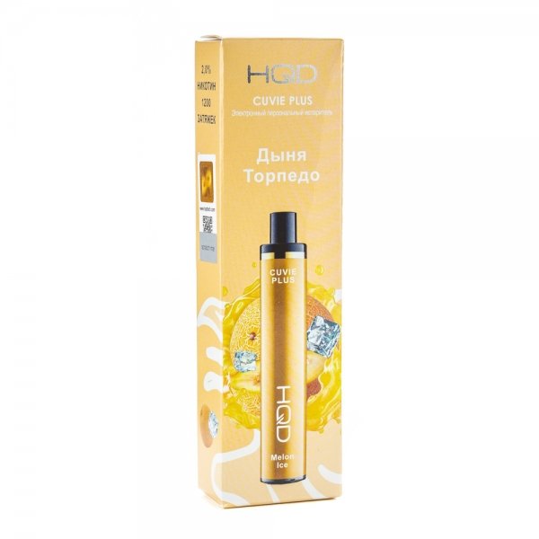 Купить HQD Cuvie Plus ORIGINAL - Дыня Торпедо, 1200 затяжек, 20 мг (2%)