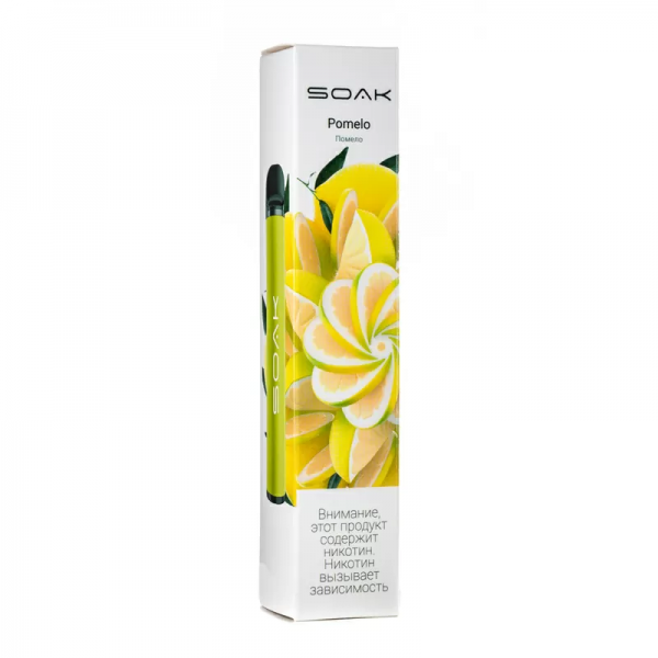 Купить Soak X - Pomelo, 1500 затяжек, 20 мг (2%)