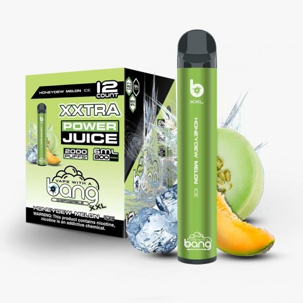 Купить Bang XXL - Honeydew Melon Ice (Медовая ледяная дыня), 2000 затяжек, 20 мг (2%)