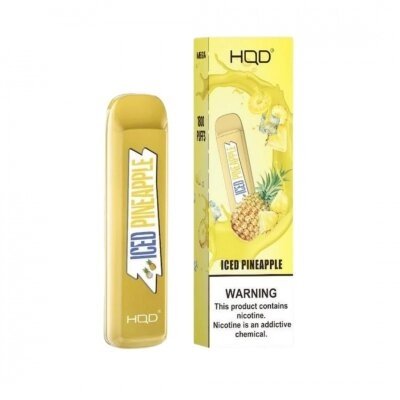 Купить HQD Mega - Pineapple  (Ананас) , 1800 затяжек, 20 мг (2%)